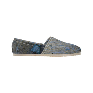 Marbled Abstract Blue Unisex Classic Canvas Slip-On (Model 1206)