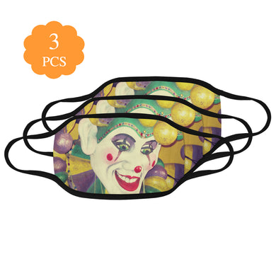 Mardi Gras Joker Mouth Mask (Pack of 3)