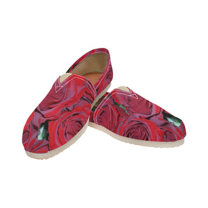 Rose Bouquet Flower Unisex Classic Canvas Slip-On (Model 1206)
