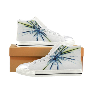 Fireworks Star Negative Women's Classic High Top Canvas Shoes (Model 017)