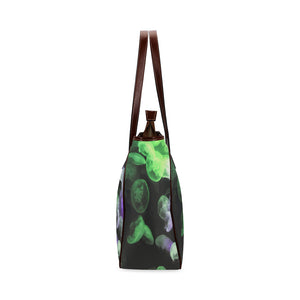 Jellyfish Green and Purple Classic Tote Bag (Model 1644)