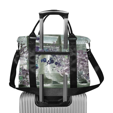 Blooming Boots Flower Reverse Large Capacity Duffle Bag (Model 1715)