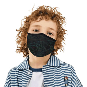 Abstract Circles Glowing Mouth Mask in One Piece (2 Filters Included) (Model M02)