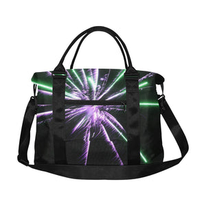Fireworks Star Purple Large Capacity Duffle Bag (Model 1715)