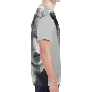 Big Bear Black and White New All Over Print T-shirt for Men (Model T45)