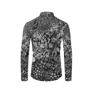 Holiday Paisley Black and White Men's All Over Print Casual Dress Shirt (Model T61)