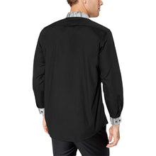 Load image into Gallery viewer, Icicles Black and White Men&#39;s All Over Print Casual Dress Shirt (Model T61)