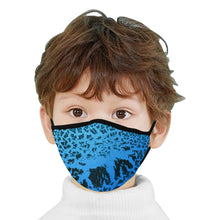 Load image into Gallery viewer, Crackle Art Blue Mouth Mask (2 Filters Included)
