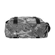 Load image into Gallery viewer, Pleasantly Paisley Black and White Large Capacity Duffle Bag (Model 1715)
