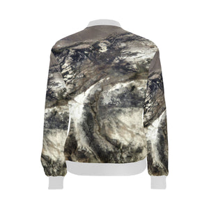 Aerial Ground All Over Print Bomber Jacket for Women (Model H36)