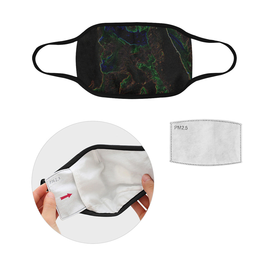 Sea of Flames Glowing Mouth Mask in One Piece (2 Filters Included) (Model M02)