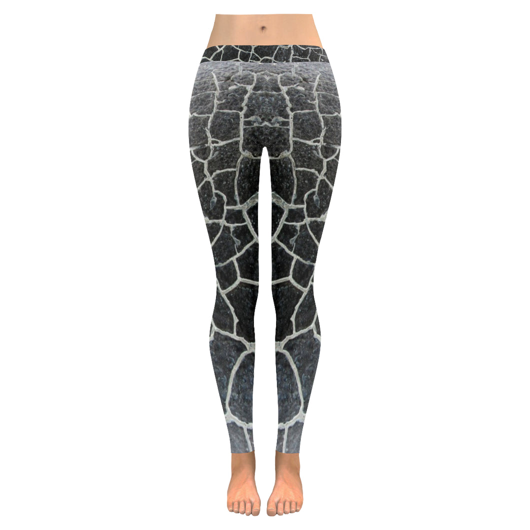 Crackle Negative Low Rise Leggings (Invisible Stitch) (Model L05)