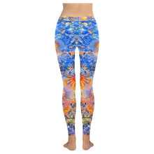 Load image into Gallery viewer, Jellyfish Blooms Orange Low Rise Leggings (Invisible Stitch) (Model L05)