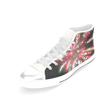 Load image into Gallery viewer, Fireworks Burst Mosaic Women&#39;s Classic High Top Canvas Shoes (Model 017)