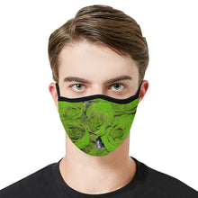 Load image into Gallery viewer, Rose Bouquet Flower Green Mouth Mask in One Piece (2 Filters Included) (Model M02)