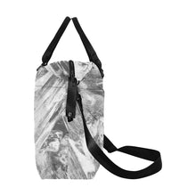 Load image into Gallery viewer, Abstract Brush Black and White Large Capacity Duffle Bag (Model 1715)