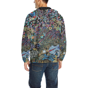 Perfectly Paisley All Over Print Quilted Windbreaker for Men (Model H35)