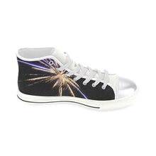 Load image into Gallery viewer, Fireworks Star Yellow Women&#39;s Classic High Top Canvas Shoes (Model 017)