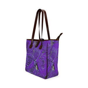 Rose Bouquet Flower Purple Classic Tote Bag (Model 1644)