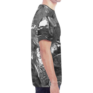 Iced Black and White New All Over Print T-shirt for Men (Model T45)