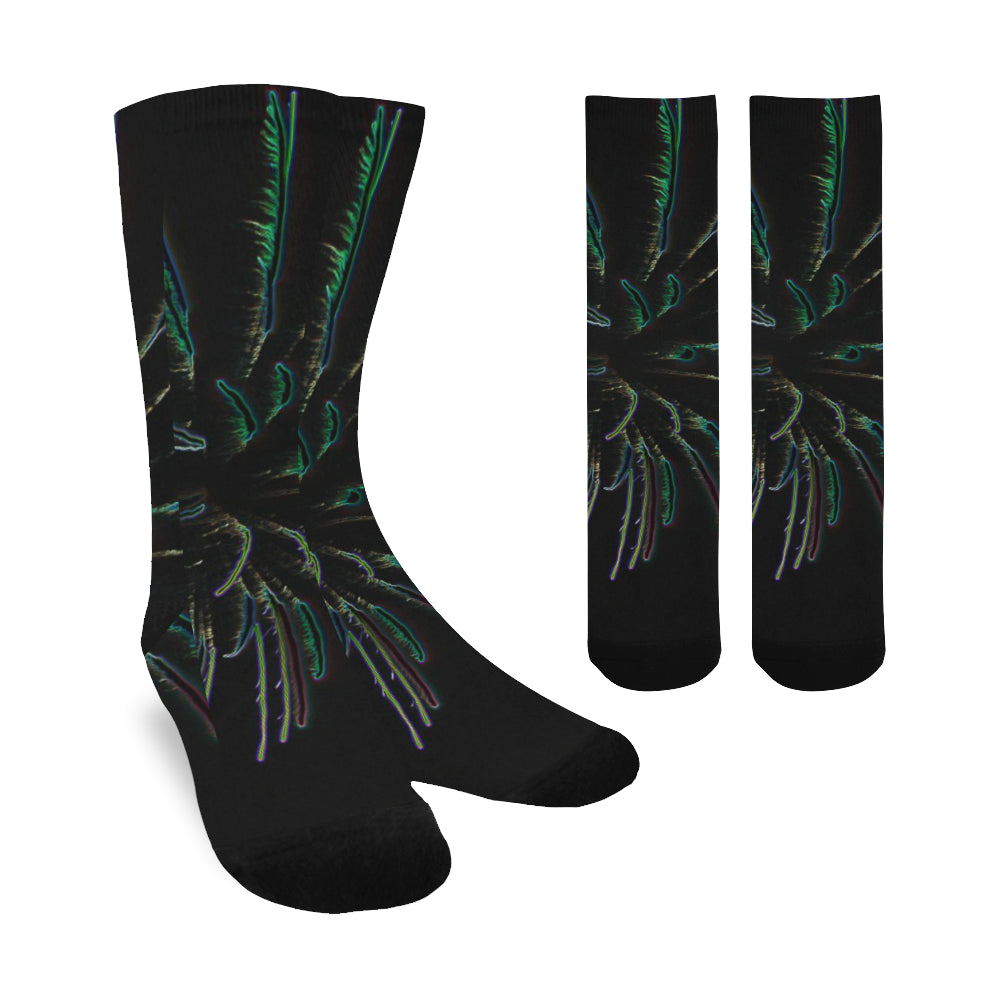Fireworks Burst Glowing Trouser Socks (For Men)