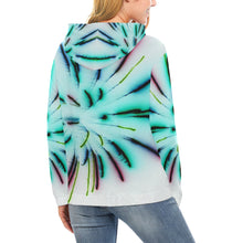 Load image into Gallery viewer, Fireworks Burst Negative All Over Print Hoodie for Women (USA Size) (Model H13)