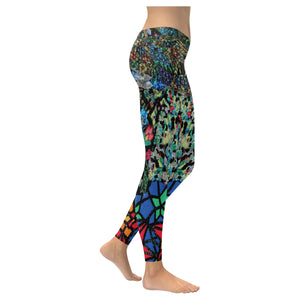 Holiday Paisley Low Rise Leggings (Invisible Stitch) (Model L05)