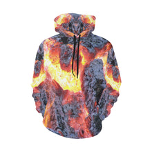 Load image into Gallery viewer, Molten Flames All Over Print Hoodie for Women (USA Size) (Model H13)
