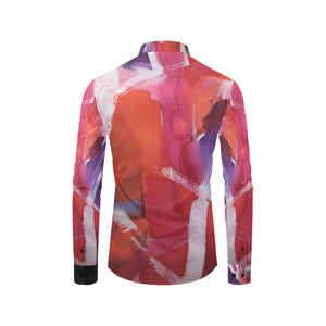 Abstract Circles Men's All Over Print Casual Dress Shirt (Model T61)