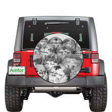 Load image into Gallery viewer, Painted Skulls Black and White 34 Inch Spare Tire Cover