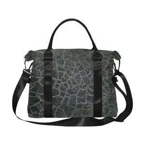 Crackle Black Large Capacity Duffle Bag (Model 1715)