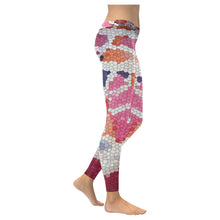 Load image into Gallery viewer, Abstract Circles Mosaic Low Rise Leggings (Invisible Stitch) (Model L05)