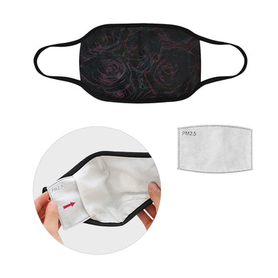 Rose Bouquet Flower Glowing Mouth Mask in One Piece (2 Filters Included) (Model M02)