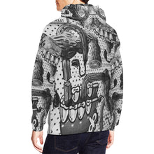 Load image into Gallery viewer, Complex Graffiti Black and White All Over Print Hoodie for Men/Large Size (USA Size) (Model H13)