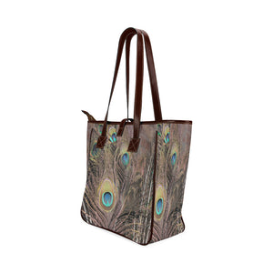 Peacock Feathers Classic Tote Bag (Model 1644)