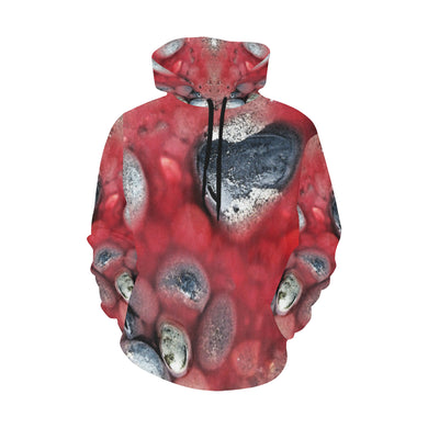 Puddle of Love Red All Over Print Hoodie for Women (USA Size) (Model H13)