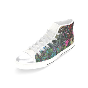 Paisley Power Women's Classic High Top Canvas Shoes (Model 017)