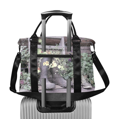 Blooming Boots Flower Large Capacity Duffle Bag (Model 1715)