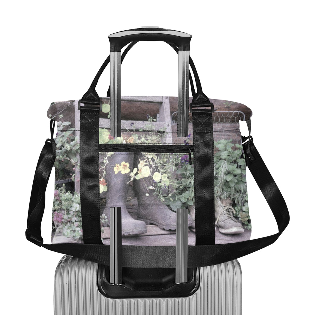Blooming Boots Flower Large Capacity Duffle Bag (Model 1715)