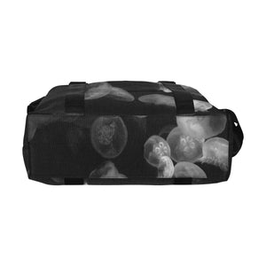 Jellyfish Black and White Large Capacity Duffle Bag (Model 1715)