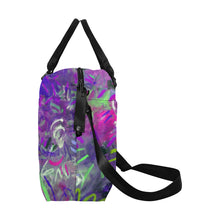 Load image into Gallery viewer, Graffiti Abstract Purple Large Capacity Duffle Bag (Model 1715)