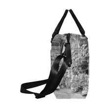 Load image into Gallery viewer, Blooming Boots Flower Black and White Large Capacity Duffle Bag (Model 1715)