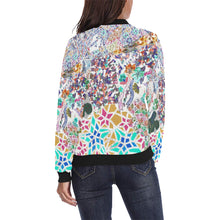 Load image into Gallery viewer, Holiday Paisley Negative All Over Print Bomber Jacket for Women (Model H36)