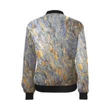 Load image into Gallery viewer, Marbled Abstract All Over Print Bomber Jacket for Women (Model H36)