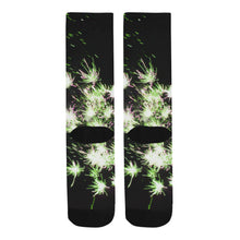 Load image into Gallery viewer, Fireworks Flowers Green Trouser Socks (For Men)