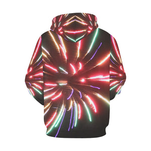 Fireworks Burst All Over Print Hoodie for Women (USA Size) (Model H13)