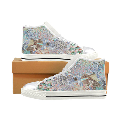 Paisley Matters Negative Women's Classic High Top Canvas Shoes (Model 017)