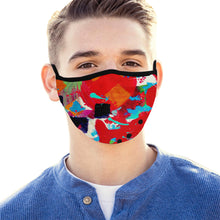 Load image into Gallery viewer, Abstract Squares Mouth Mask (2 Filters Included)