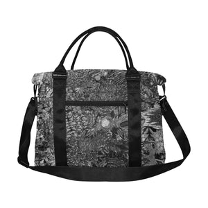 Paisley Matters Black and White Large Capacity Duffle Bag (Model 1715)