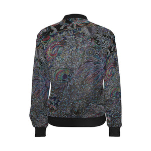I Spy Paisley Glowing All Over Print Bomber Jacket for Women (Model H36)